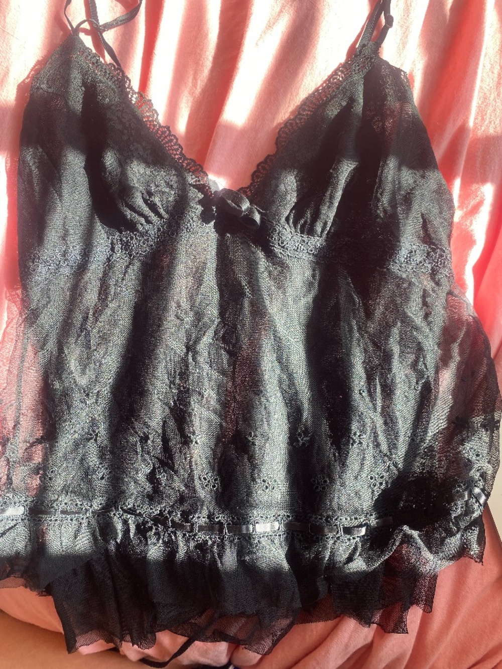 Lacy mesh camisole